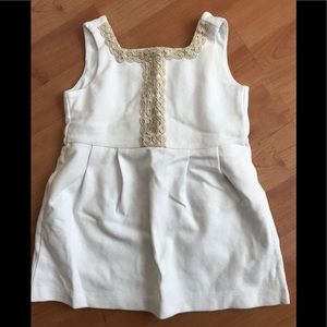 Janie and Jack dress with golden lace